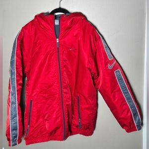Men's Vintage Y2K Nike Lined Hooded Winter Coat Gorpcore, Large